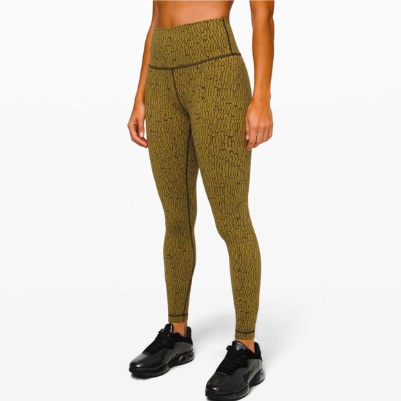 Lululemon Jacquard Mossy Dark Olive print Wunder Under high rise tight legging - Picture 7 of 9